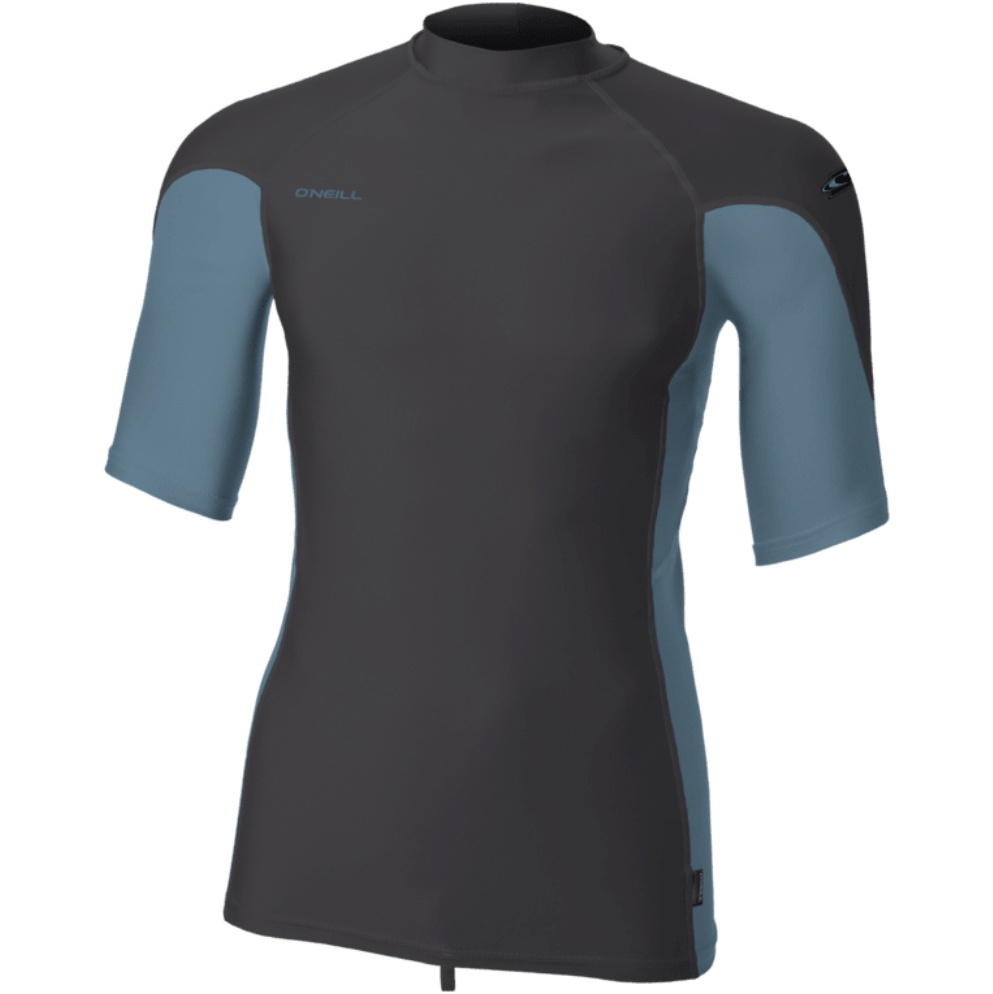 2026 O'Neill Heren Hyperfreak Skins Lycra-vest Met Korte Mouwen 5690 - Tempered Steel / Blue Fusion